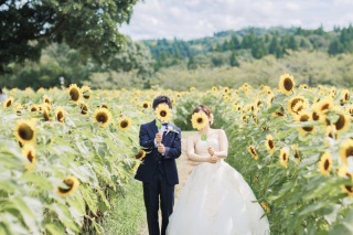 思い出の場所＊ カフェとひまわりで夏らしさいっぱい！【洋装1着 ロケ】