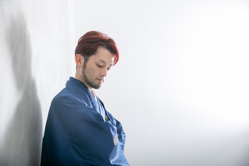 まずは新郎様お一人撮影!