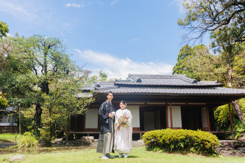 玉里邸庭園に到着