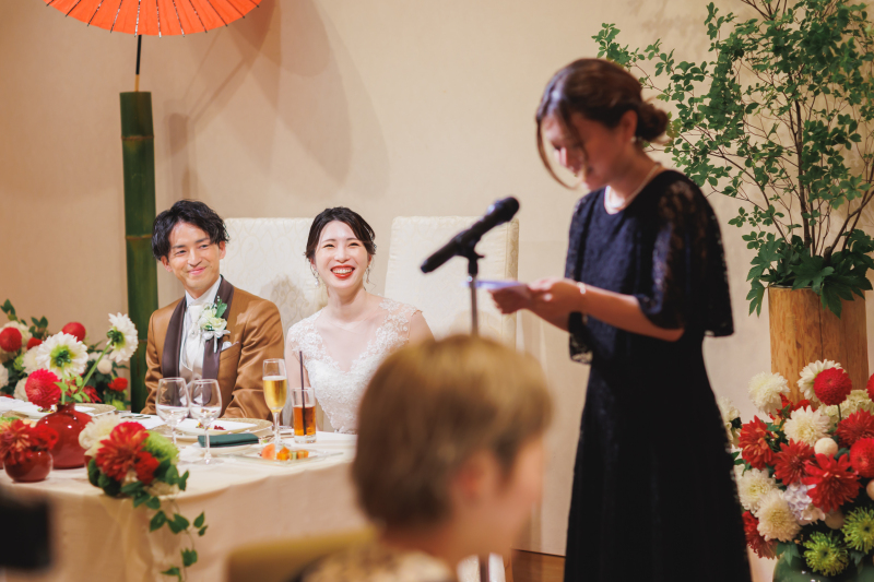 嬉しさいっぱいのご友人スピーチ