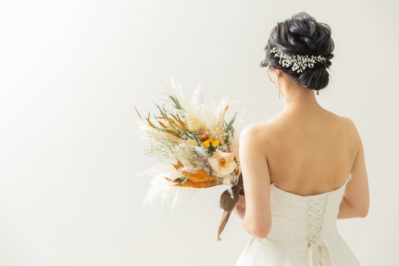 こだわりブーケとヘアも忘れずに♡