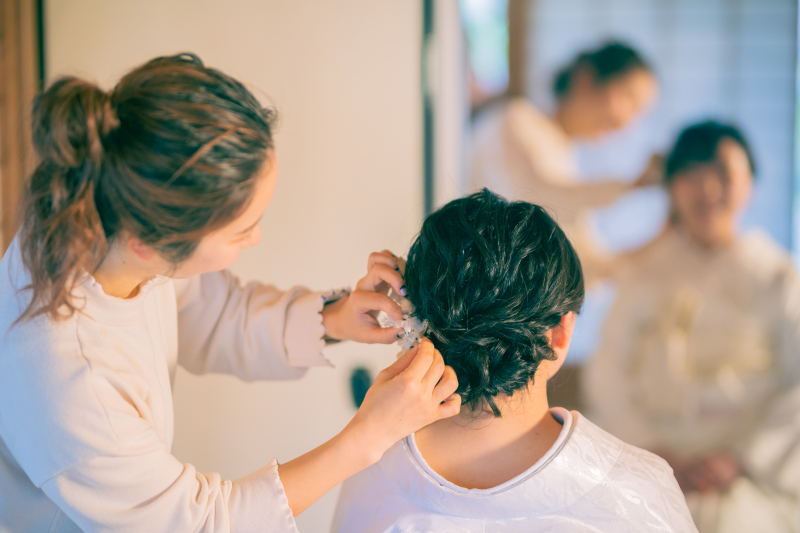 色打掛から白無垢へチェンジ!