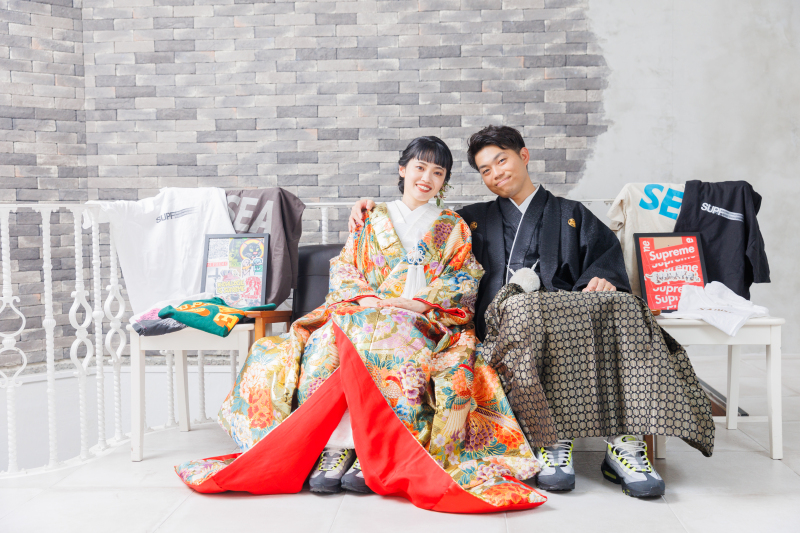 『和装+スニーカー』ストリートスタイルが可愛い♡