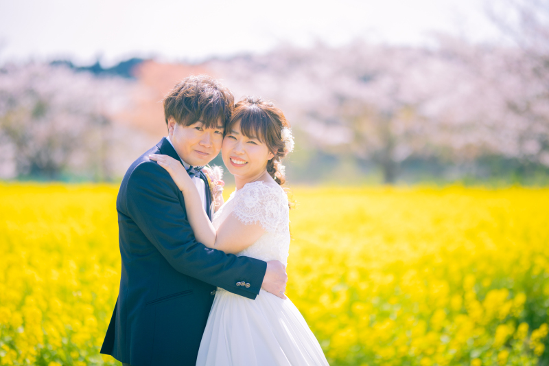 ♡菜の花と桜!?♡幻想的なシュチュエーションでの撮影♩