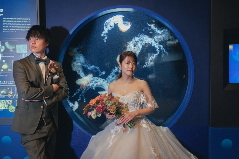 【海の世界に包まれて♡】洋装　水族館ロケーションプラン！