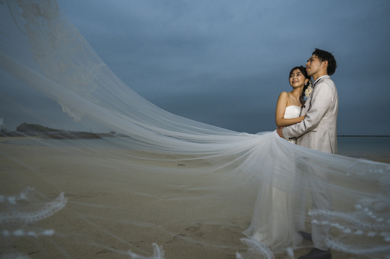 ライティングとベール