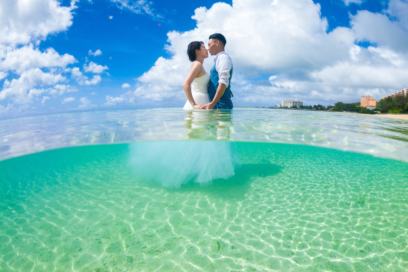 最後は水中撮影＊