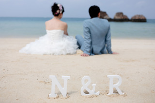 沖縄の綺麗な海で♪