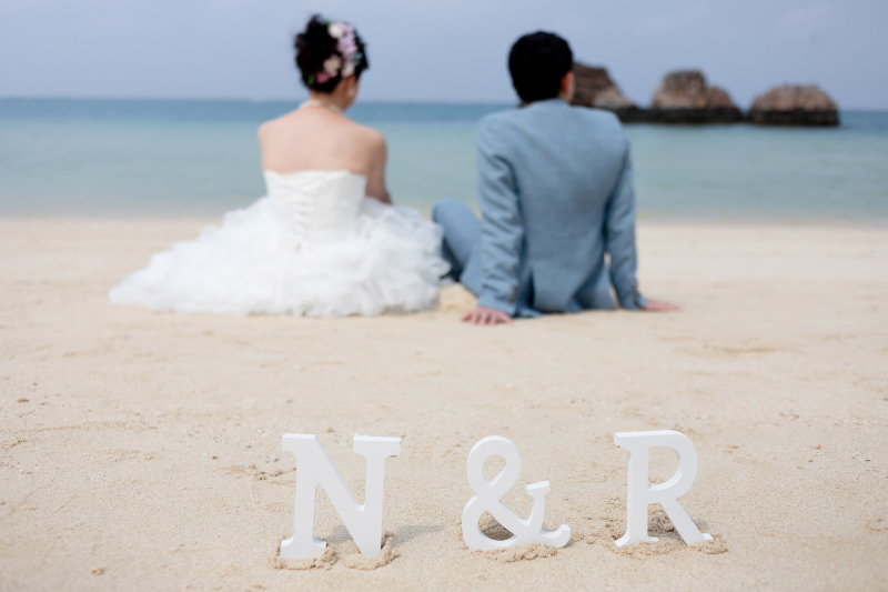 沖縄の綺麗な海で♪