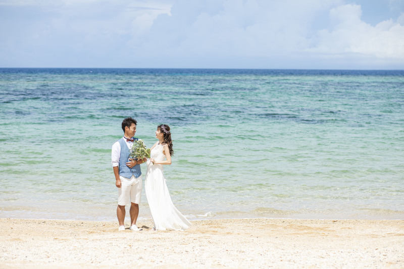 透明度抜群なビーチにて♪