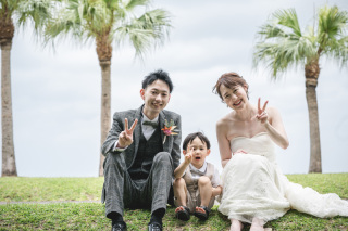 息子とフォトウェディング