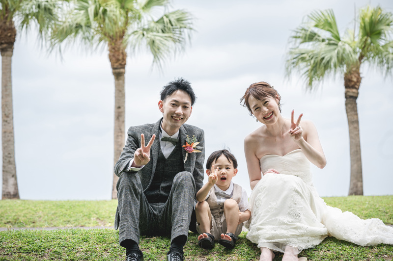 息子とフォトウェディング
