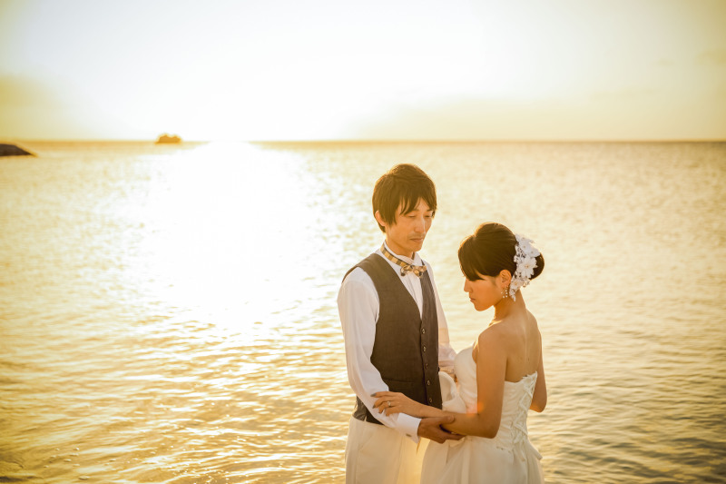 夕日に照らされて・・