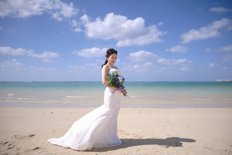 白いドレスで♪