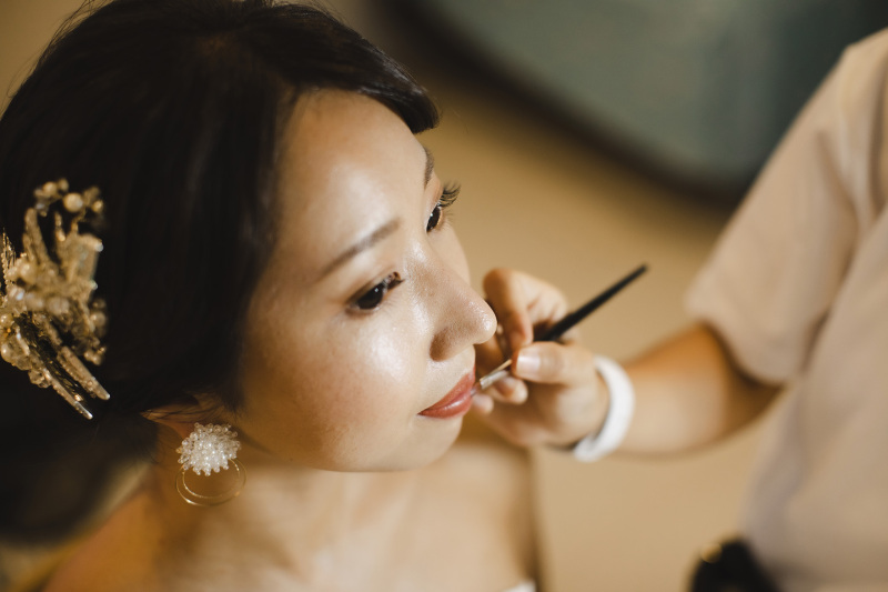 新婦様のお支度ショット〜♡