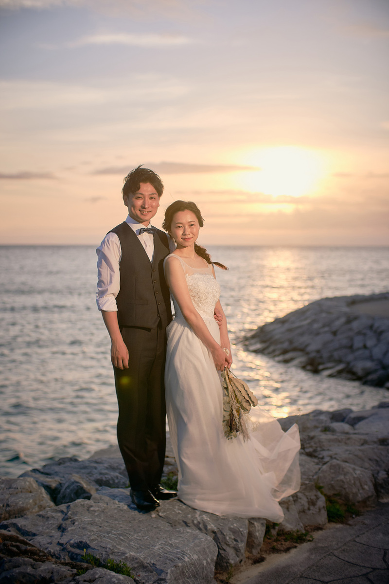 夕日をバックに☆