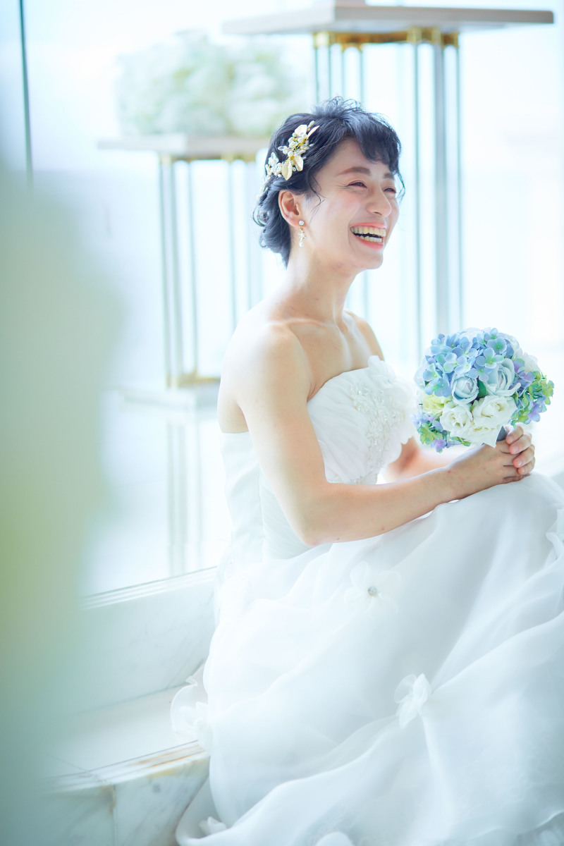 ふんわり素敵な新婦様のソロカット♡