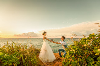 青い海からサンセット撮影まで楽しみました＊