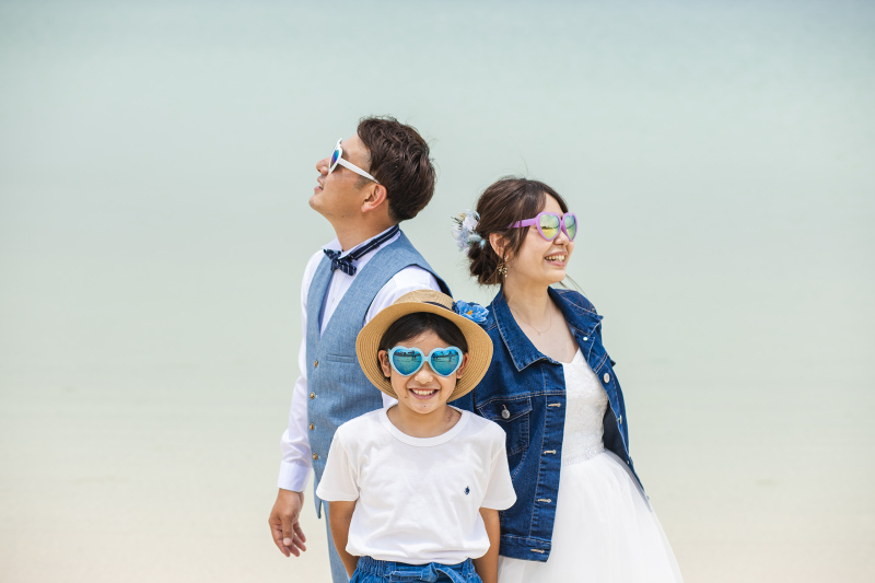 親子でハートサングラス♡-♡