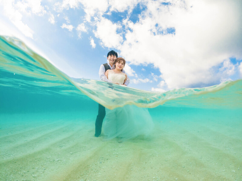 透明度のレベルが違う無人島を満喫*