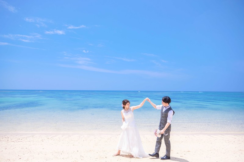 空も海も最高のコンディションで沖縄フォトウェディング☆