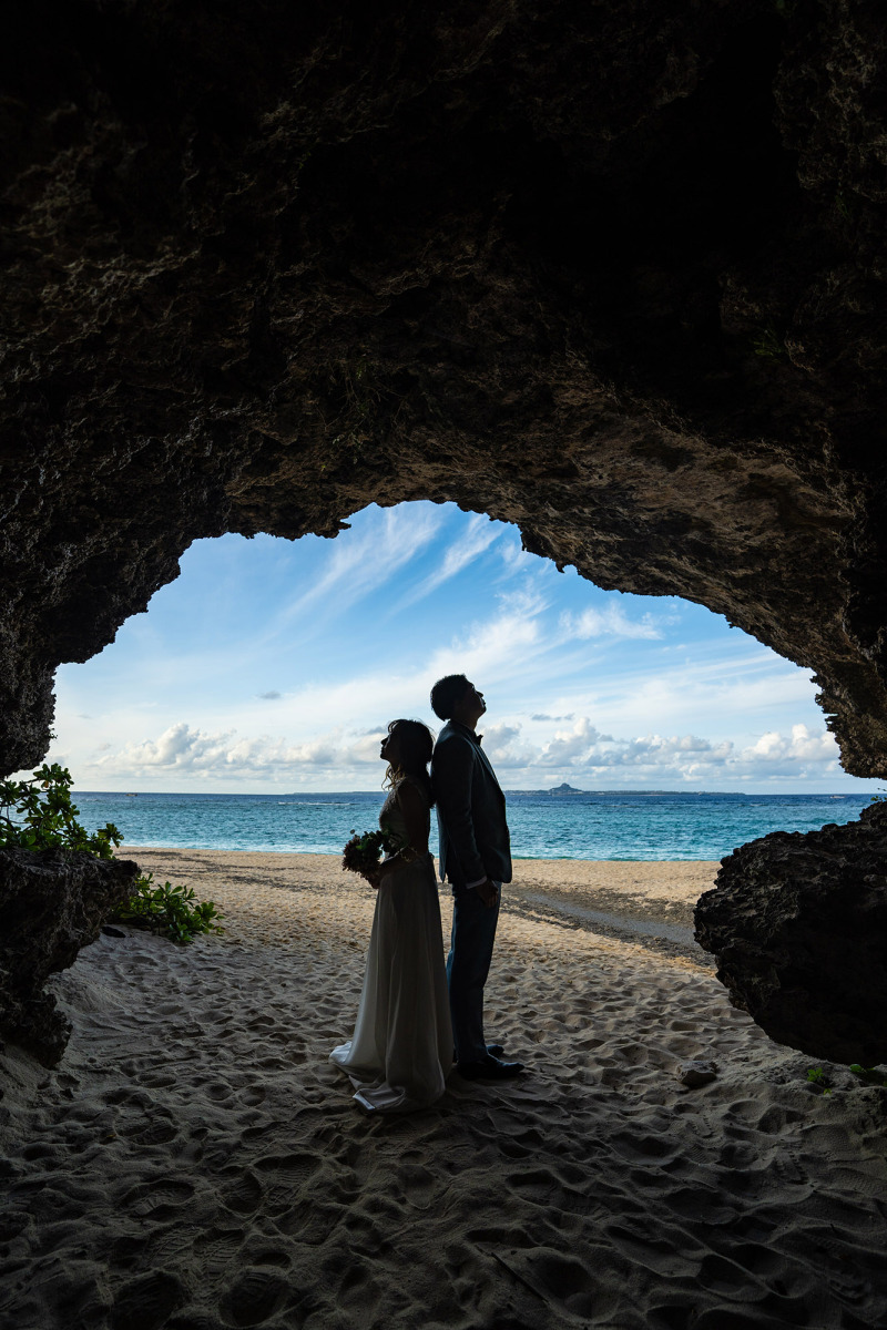 背景には青い海~*