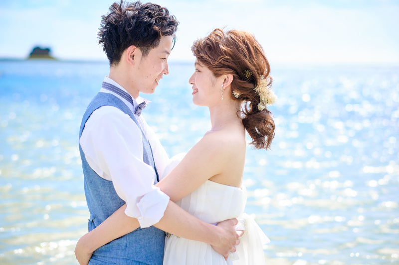 輝く海でフォトウエディング＊