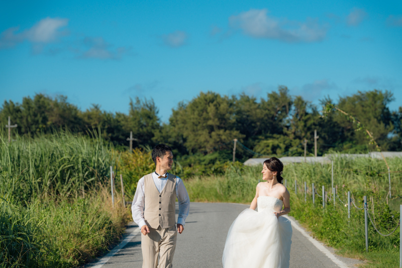 サトウキビ畑を走り抜ける^^