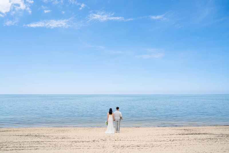 青い空と青い海
