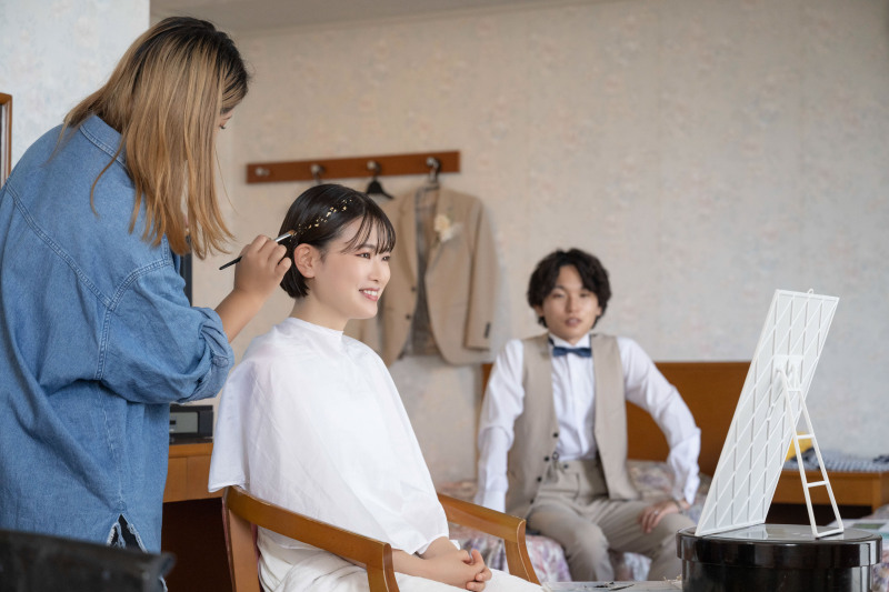 ホテルでお支度