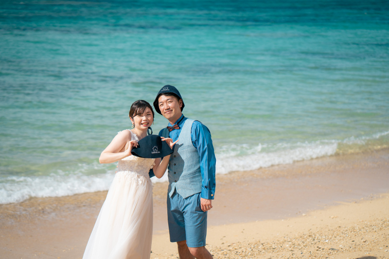 ビーチで・・・