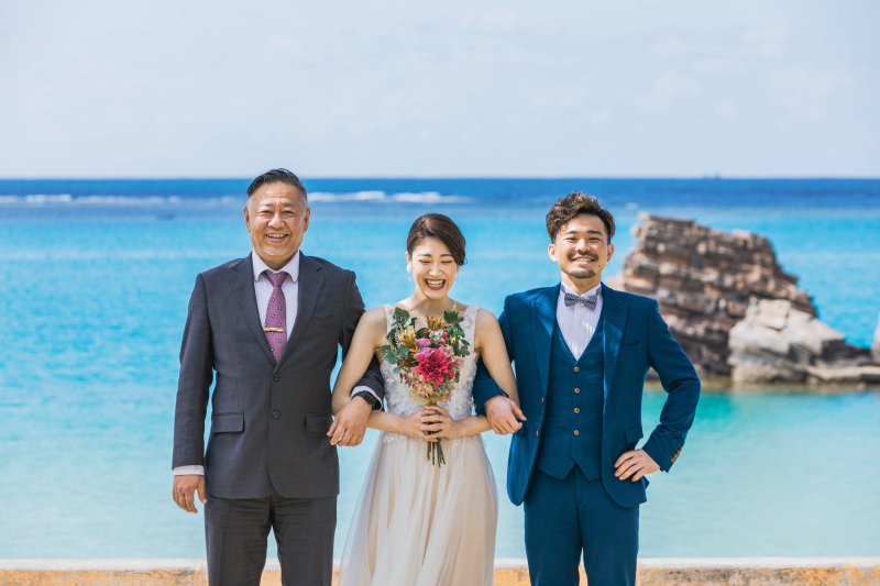 新郎さんとお父さんと３ショット