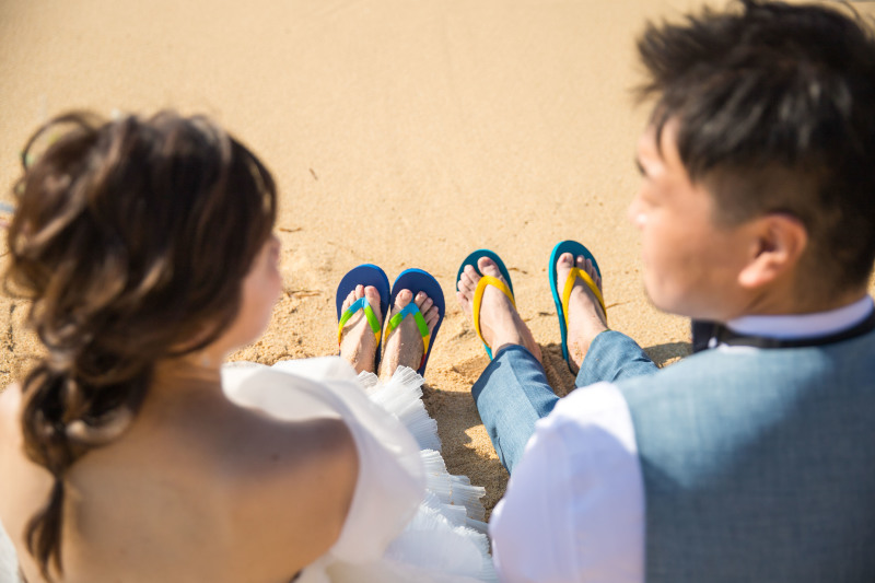 天然ビーチでクールにフォトウェディング♬