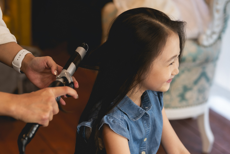 お子様のヘアアレンジも*