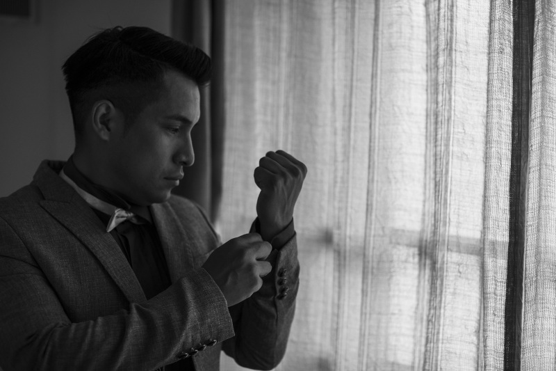 新郎様のお支度ショット〜☆