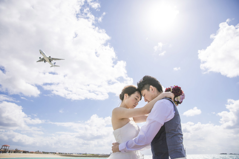 飛行機と共にダイナミックなフォトも！