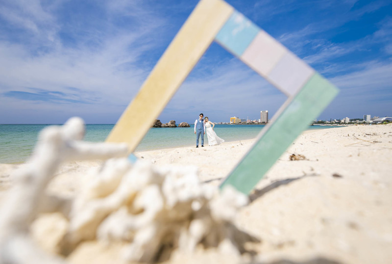 流行りのフォトフレームショットも＊