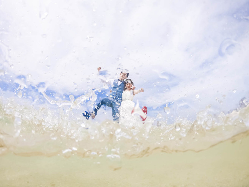 海の中から撮影!!