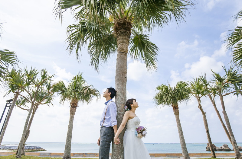 リゾートらしいヤシの木の下で☆