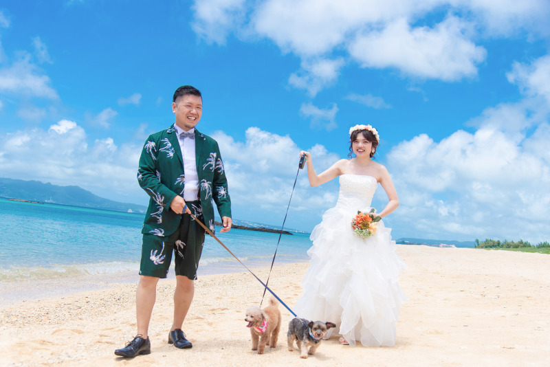 愛犬と一緒に撮影＊