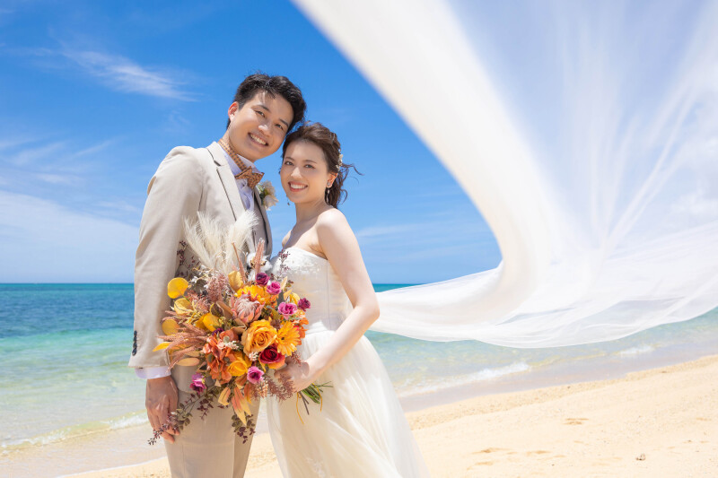 壮大な海のロケーションで、特別な瞬間を写真に