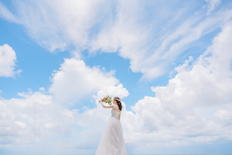 広大な空に包まれた新婦様☆