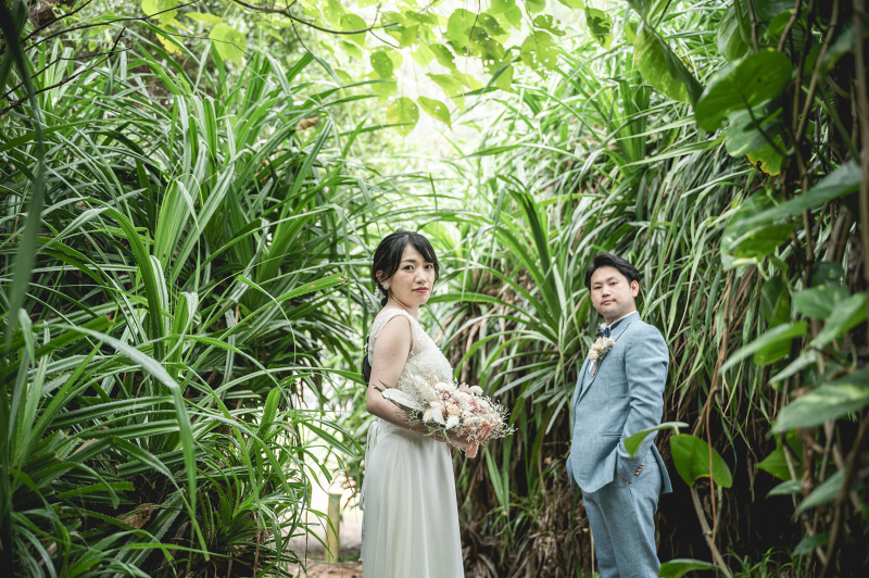 緑に囲まれてのツーショット