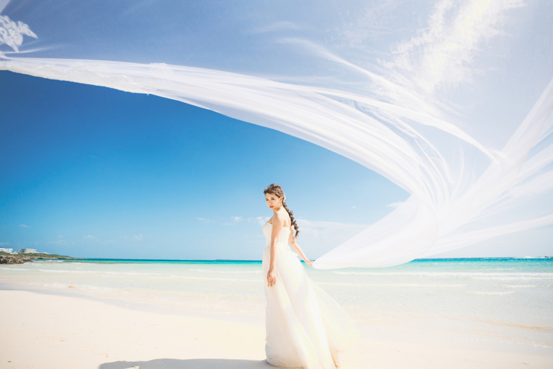 青い海と空の下で*