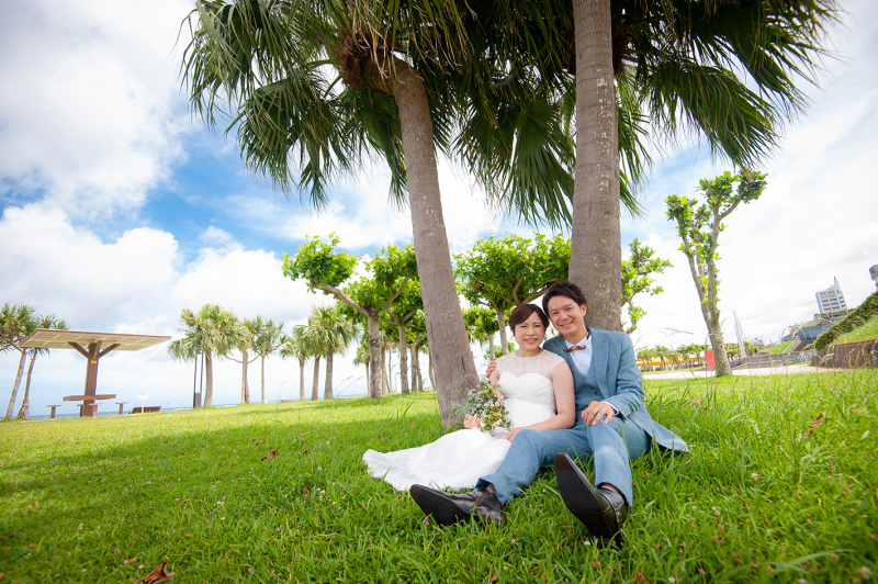 青空とヤシの下で☆