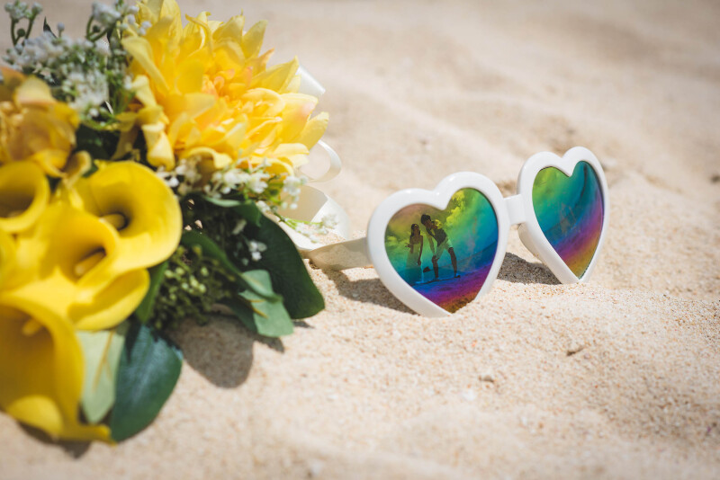 サングラスには、、♡