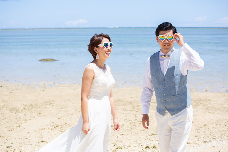 ハートのサングラスを使って＊＊