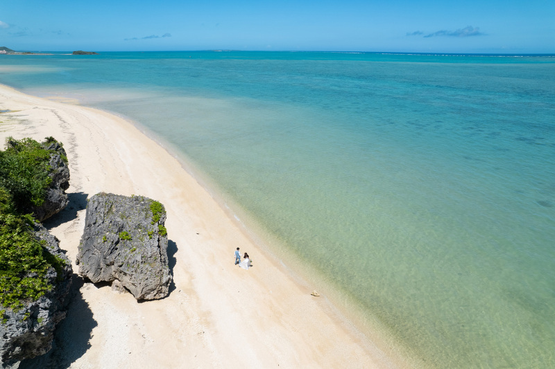 空中からおふたりを