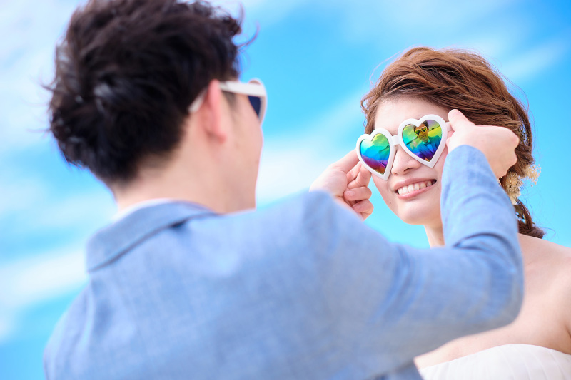 サングラスに写るのは♡