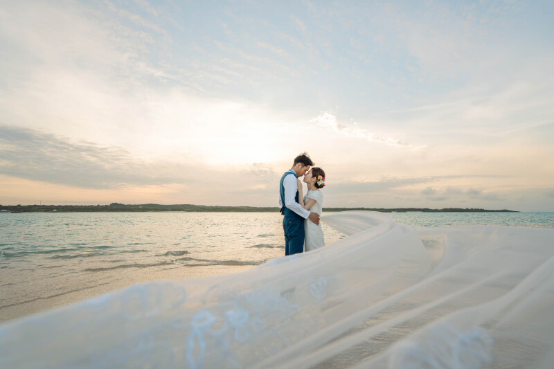 ロングベールも使って